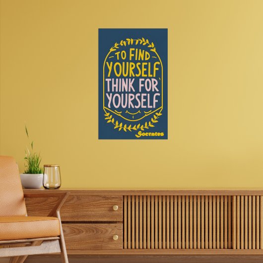 Poster Pour Vous Trouver Pensez À Vous-Même Citer (Salon 2)