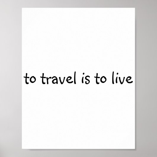 Poster Pour Voyager, C'Est Vivre - Simple Devis De Voyage (Devant)