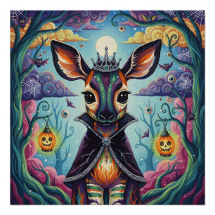 Poster Pourcentage forestier - Halloween lunaire hybride