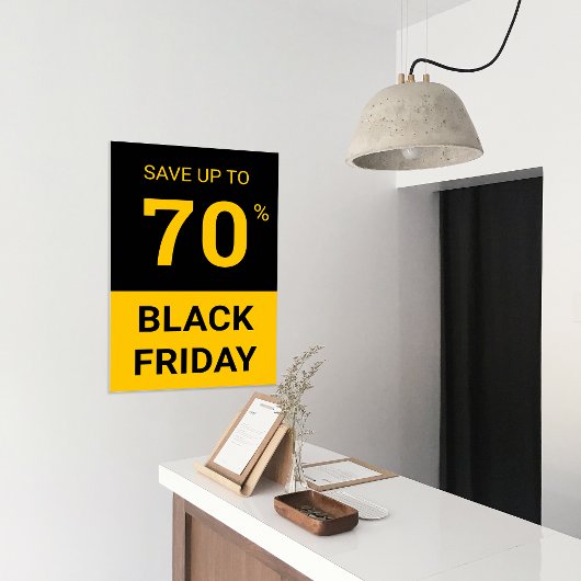 Poster Pourcentage personnalisé hors magasin Black Friday