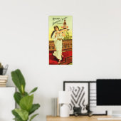 Poster Pouri de Pireus COGNAC LIQUEUR Déesse grecque Vieu (Bureau à domicile)