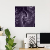 Poster pourpre et blanc Twist (Bureau à domicile)