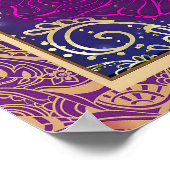 Poster Pourpre & Or Marocain Arabe Danse du Ventre Glam (Coin)