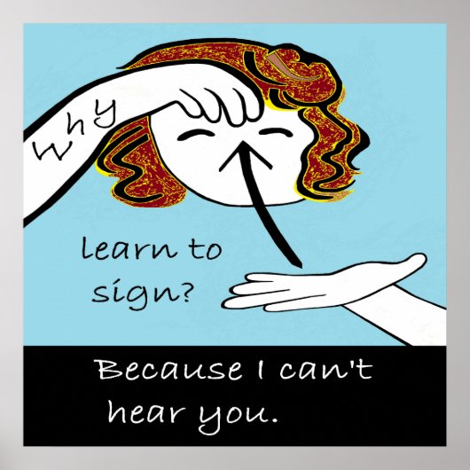 Poster Pourquoi apprendre à signer (Devant)