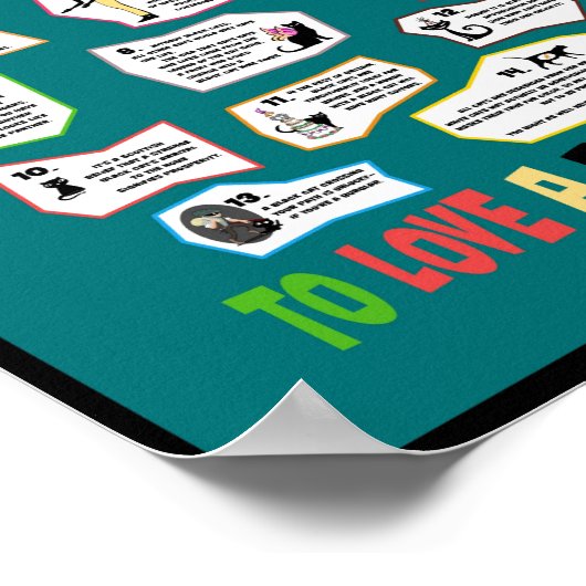 Poster Pourquoi il est chanceux d'aimer un chat noir (Coin)