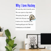 Poster Pourquoi J'Aime Hockey (Bureau à domicile)