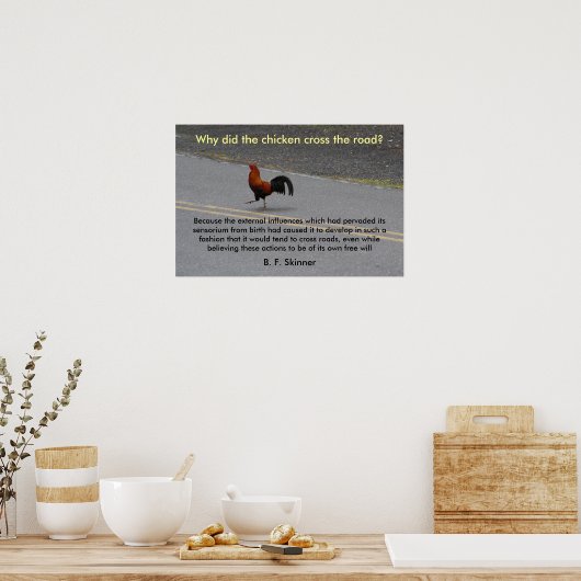 Poster Pourquoi La Croix Du Poulet Est-Elle Passée ? -aff (Cuisine)