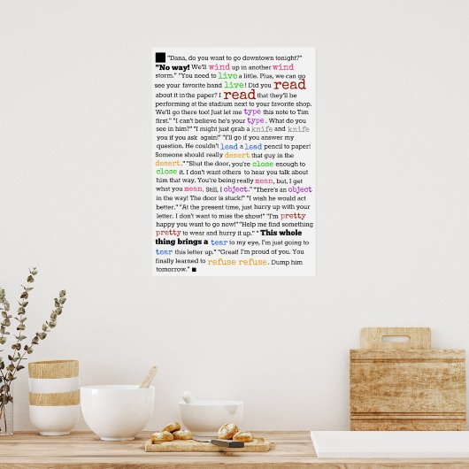 Poster Pourquoi l'anglais est si difficile à apprendre (Cuisine)