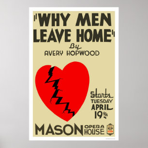 Poster Pourquoi les hommes laissent WPA à la maison 1938