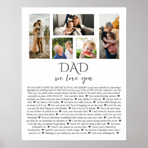 Poster Pourquoi nous t'aimons Papa Collage photo person