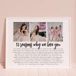 Poster Pourquoi nous vous aimons Quinceanera Anniversaire<br><div class="desc">Raisons pour lesquelles nous vous aimons Quinceanera Anniversaire Poster cadeau</div>