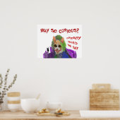 Poster Pourquoi si curieux ? - Crazy Clown Cat (Cuisine)