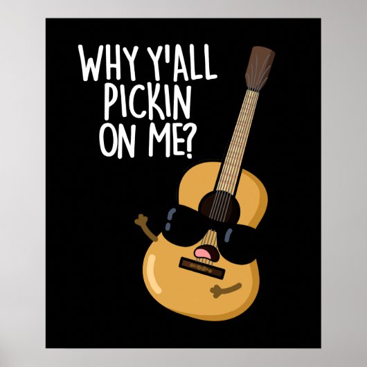 Poster Pourquoi tu me prends pour un jeu de guitare amusa (Devant)