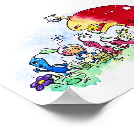 Poster Poursuite Pikmin (Coin)