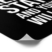 Poster Poursuite sans relâche - Motivation du succès (Coin)