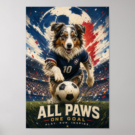 Poster Poursuiteur de but Berger Australien (Devant)