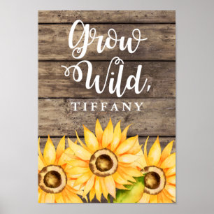 Poster Pousse à l'état sauvage Art de crèche Tournesol