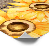 Poster Pousse sauvage | Art de pépinière de tournesol (Coin)