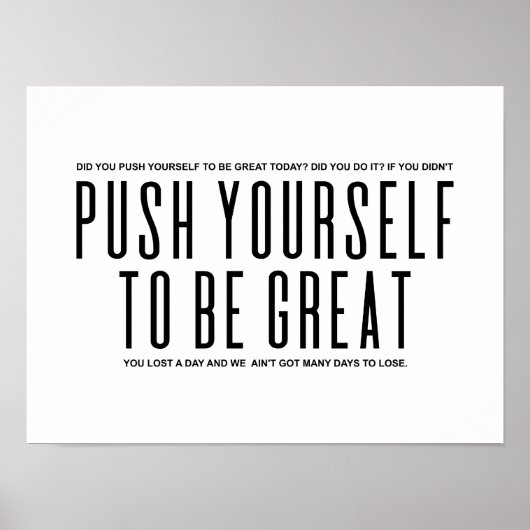 Poster Pousse-Toi À Être Génial | Devis motivationnel (Devant)