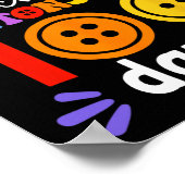 Poster Pousser les boutons de mon enseignant pendant 100 (Coin)
