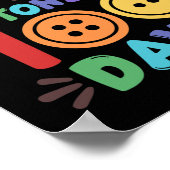 Poster Pousser les boutons de mon enseignant pendant 100  (Coin)