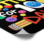 Poster Pousser les boutons de mon enseignant pour 100 jou (Coin)