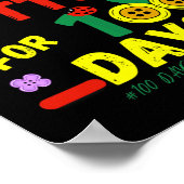 Poster Pousser mes enseignants boutons 100 Jours Fun Scho (Coin)