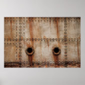 POSTER POUSSIÈRE ET TEXTURE SUR LES CÔTÉS EN PLAQUE MÉTAL (Devant)