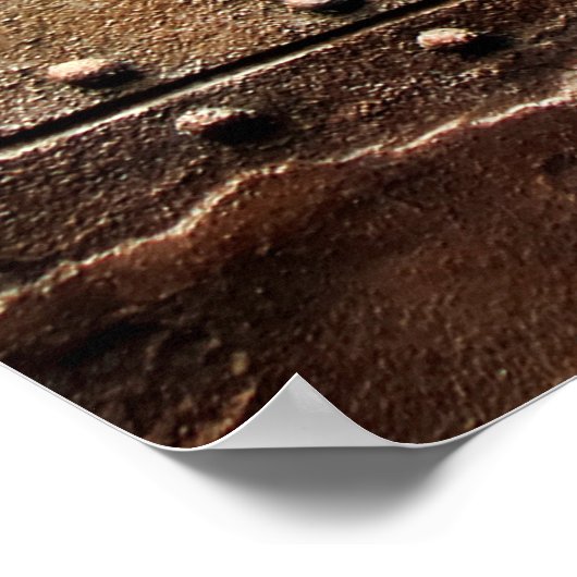 POSTER POUSSIÈRE ET TEXTURE SUR LES CÔTÉS EN PLAQUE MÉTAL (Coin)