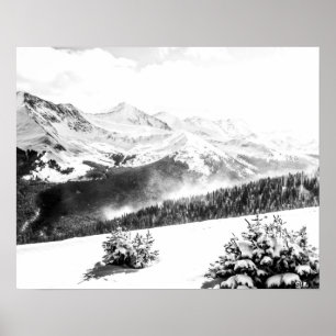 Poster Poussière fraîche de neige // Noir et blanc