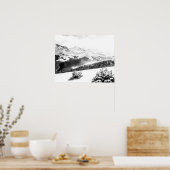 Poster Poussière fraîche // Noir et blanc (Cuisine)