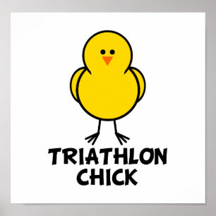 Poster Poussin de triathlon