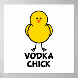 Poster Poussin de vodka