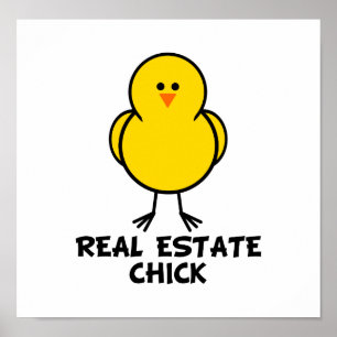 Poster Poussin d'immobiliers
