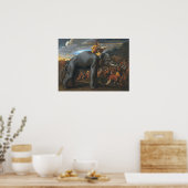 Poster Poussin - Hannibal traversant les Alpes sur un élé (Cuisine)