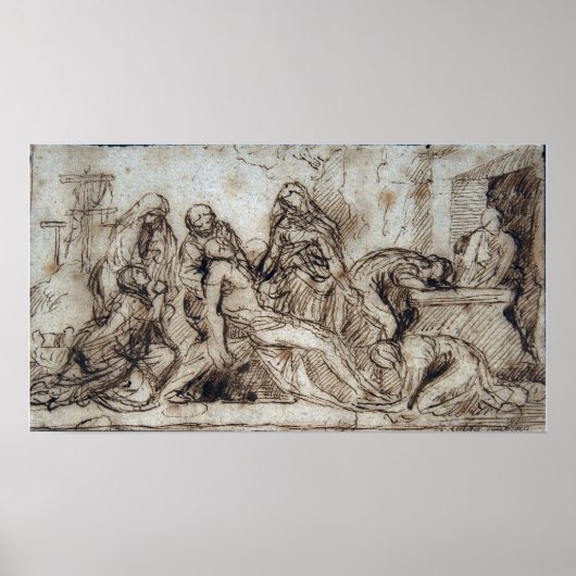 Poster Poussin - La Mise au Tombeau (Devant)