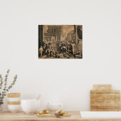Poster Poussin - La peste des Philistins à Ashdod (Cuisine)