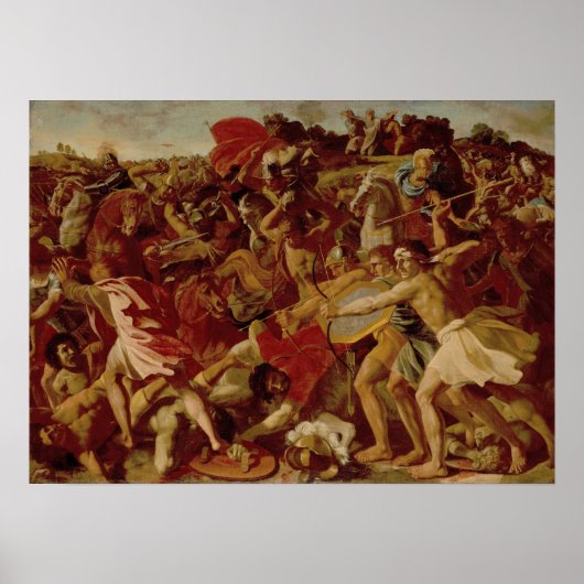 Poster Poussin - La Victoire De Joshua Sur L'Amalekit... (Devant)