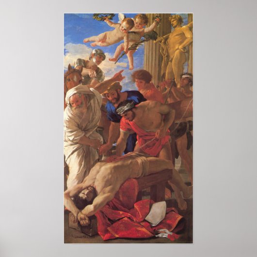 Poster Poussin - Le Martyre De Saint Erasmus (Devant)