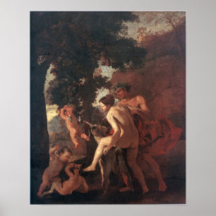 Poster Poussin - Nymphe Riding A Goose