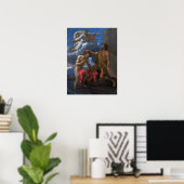 Poster Poussin - Saint Jean baptisant le Christ (Bureau à domicile)
