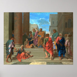 Poster Poussin - Saints Pierre et Jean guérissant le boit