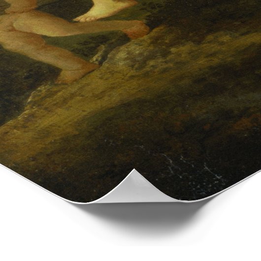 Poster Poussin - Scène Bacchique (Coin)