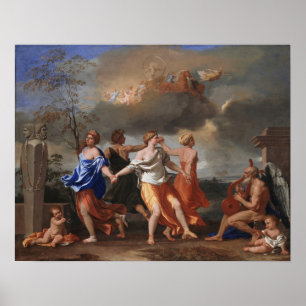 Poster Poussin - Une danse au son de la musique du temps