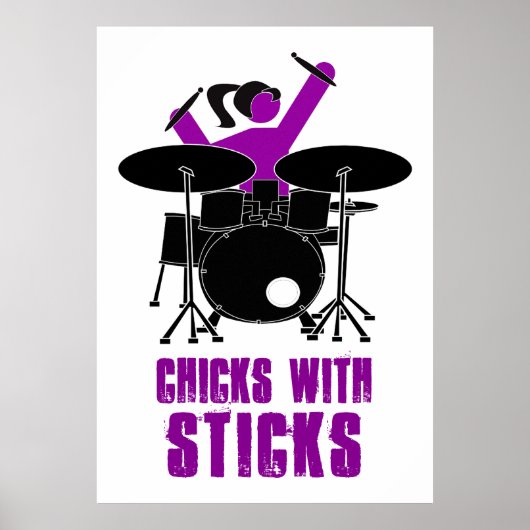 Poster Poussins avec bâtonnets (Devant)