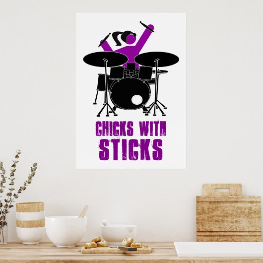 Poster Poussins avec bâtonnets (Cuisine)