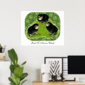 Poster Poussins Bantam dans le jardin (Bureau à domicile)