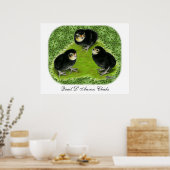 Poster Poussins Bantam dans le jardin (Cuisine)