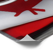 Poster Poutine canadien avec tasse de café (Coin)