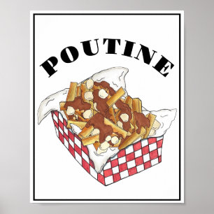 Poster Poutine Quebec Canada Canadian Food French Fries 